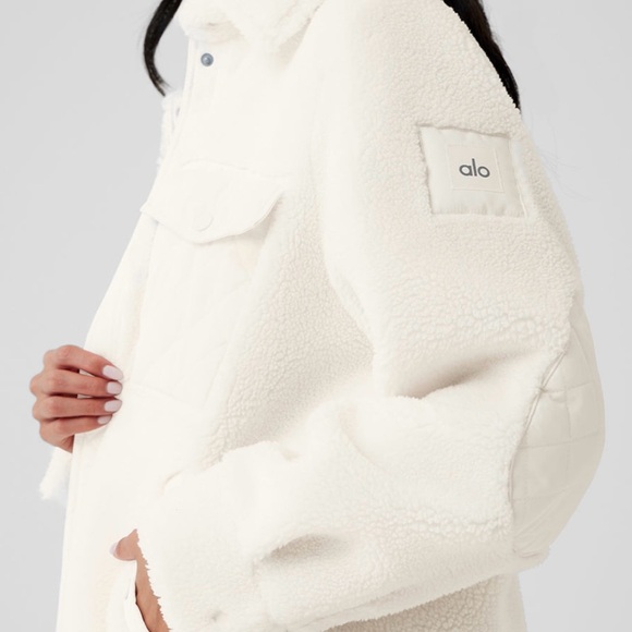 ALO Yoga White Teddy Jacket - Picture 2 of 9
